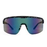 Horsefeathers Scorpio Sunglasses Black Splash - Mirror Green