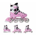 Nils Extreme Inline Skates Αυξομειούμενα Σετ 4 σε 1 Ρόζ