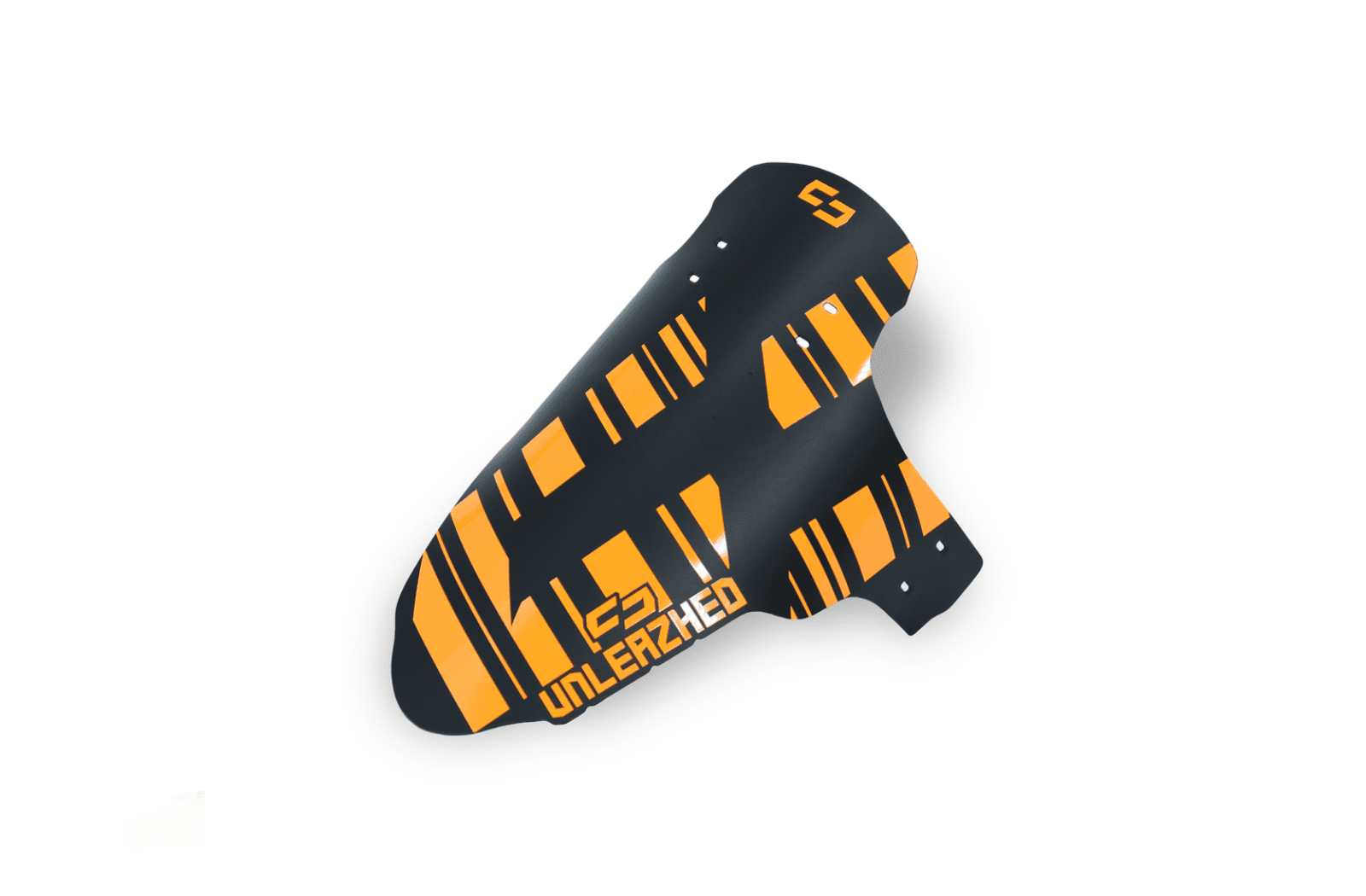 unleazhed-m01-orange-mtb-mudguard Unleazhed M01 Orange MTB Mudguard - Image 1