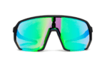 Horsefeathers Archie Bike Sunglasses Black Mirror Green - Image 2