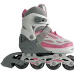 G&C BW 188 Inline Skates Γκρι Ροζ με LED Τροχούς