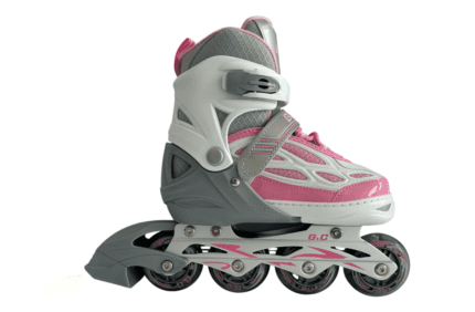 G&C BW 188 Inline Skates Γκρι Ροζ με LED Τροχούς