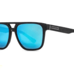 Horsefeathers Trigger Sunglasses Brushed Black Mirror Blue Universal