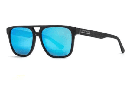 Horsefeathers Trigger Sunglasses Brushed Black Mirror Blue Universal