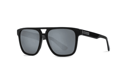 Horsefeathers Trigger Sunglasses Matt Black Mirror White
