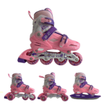 G&C BW125 Σετ 4 σε 1 Inline Skates Ροζ Μωβ
